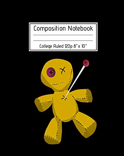 Composition Notebook College Ruled 120p 8" x 10": Creepy Lined Journal Halloween Edition. Notes. Cool Novelty Gift for Kids and Adults. Sc